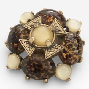 Vintage Miracle Maltese Cross Brooch
